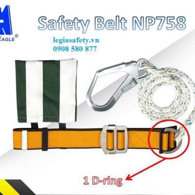 Dây An Toàn Thắt Lưng 1 Móc Lớn - Blue Eagle NP 758