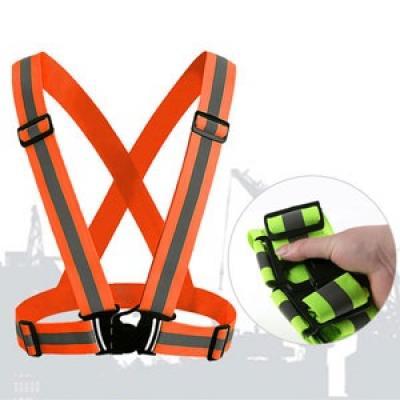 Áo Phản Quang Dây Đàn Hồi ( Màu Cam)