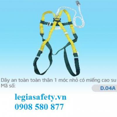 Dây An Toàn Toàn Thân 1 Móc Nhỏ D.04A ( Có Miếng Cao Su)