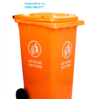 Thùng Rác Nắp Kín Có Bánh Xe - 240 Lít