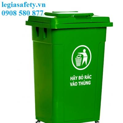 Thùng Rác Nắp Kín Có Bánh Xe - 90 Lít