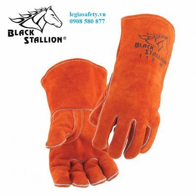 Găng Tay Da Hàn Con Ngựa Black Stallion 112