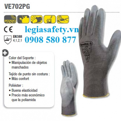 Găng Tay Phủ PU Deltaplus VE702PG